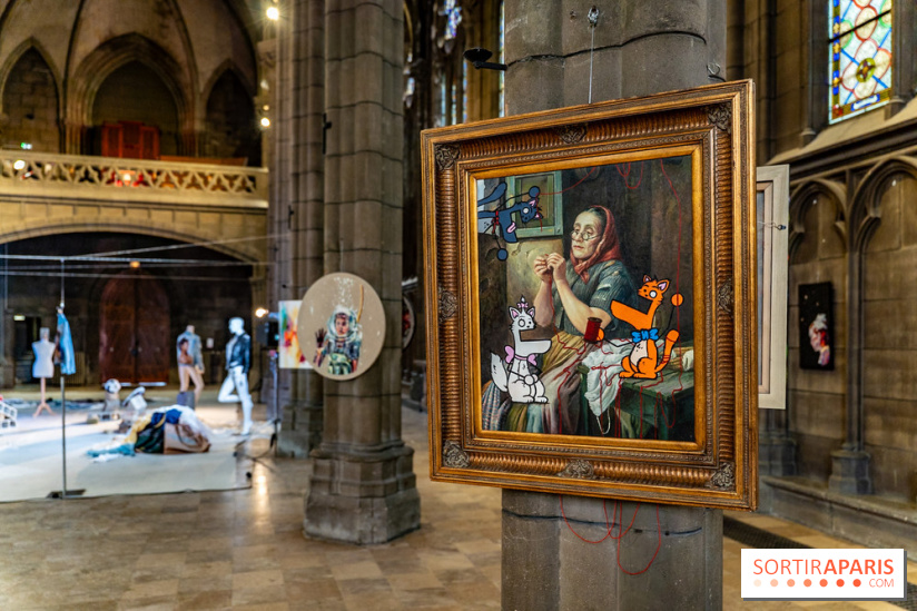 Exposition street-art et mode gratuit dans une chapelle à Paris : à la Croisée des Arts - photos