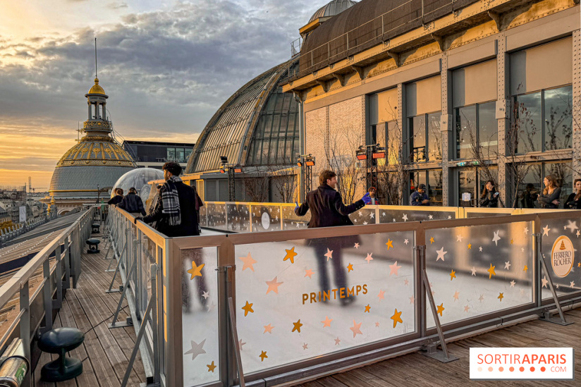 Noël 2025 au Printemps Haussmann : une patinoire gratuite au sommet du grand magasin
