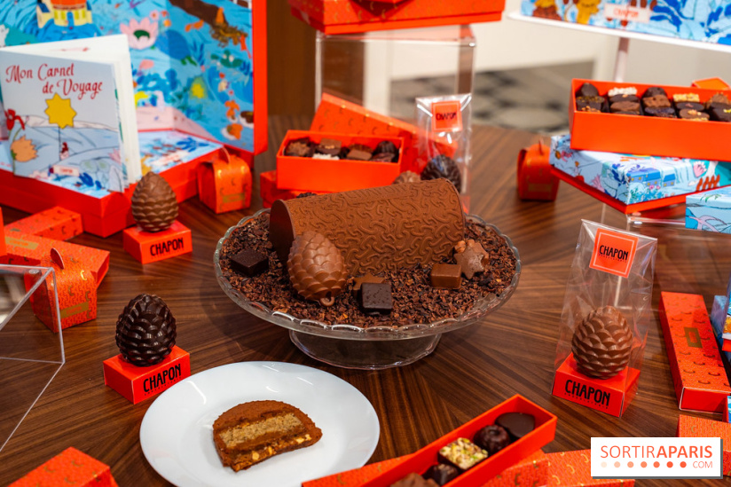 Bûche de Noël et créations de fête de Chapon 2025 - A7C07431