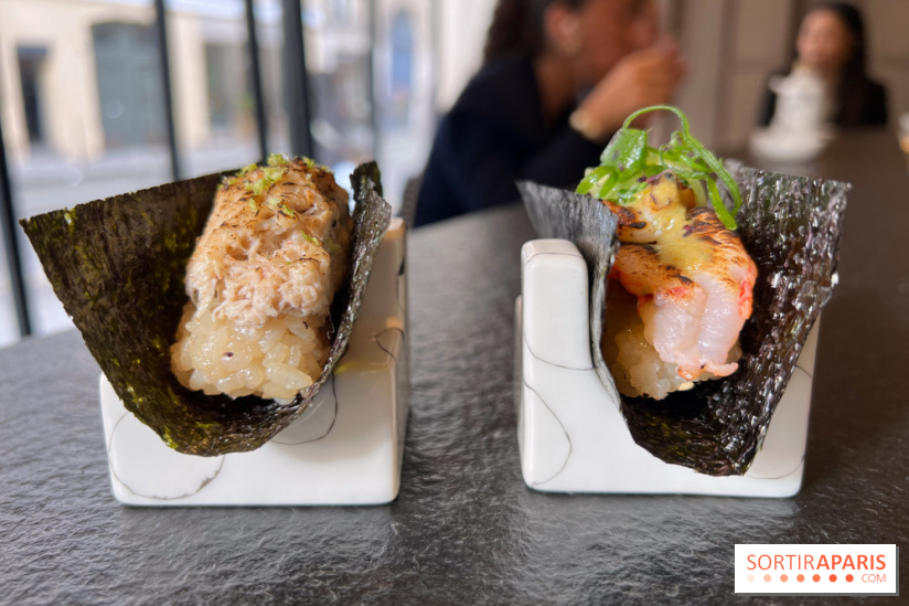 Nobisan - Temaki crevettes curry, temaki crabe yuba