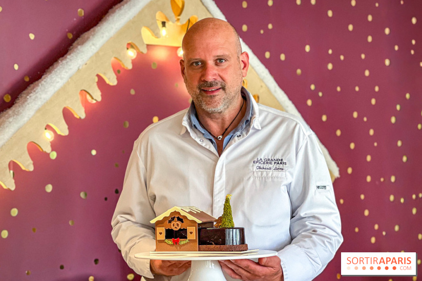 Bûches de Noël 2025 de La Grande Epicerie de Paris : trois gâteaux dans l'esprit des marchés de Noël