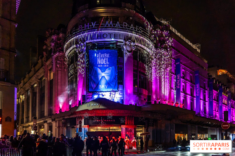 Inauguration des vitrines de Noël du BHV Marais à Paris 2025 avec Vincent Niclo et Vitaa - photos