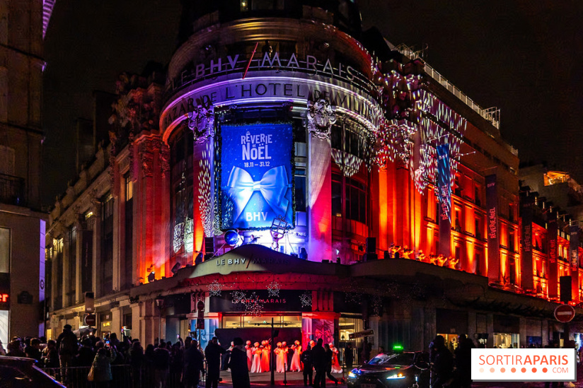 Inauguration des vitrines de Noël du BHV Marais à Paris 2025 avec Vincent Niclo et Vitaa - photos - A7C01334