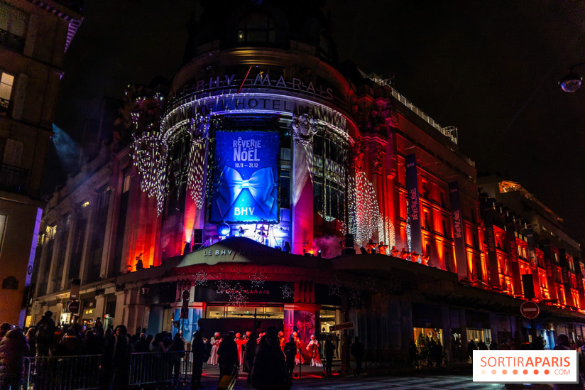 Inauguration des vitrines de Noël du BHV Marais à Paris 2025 avec Vincent Niclo et Vitaa - photos