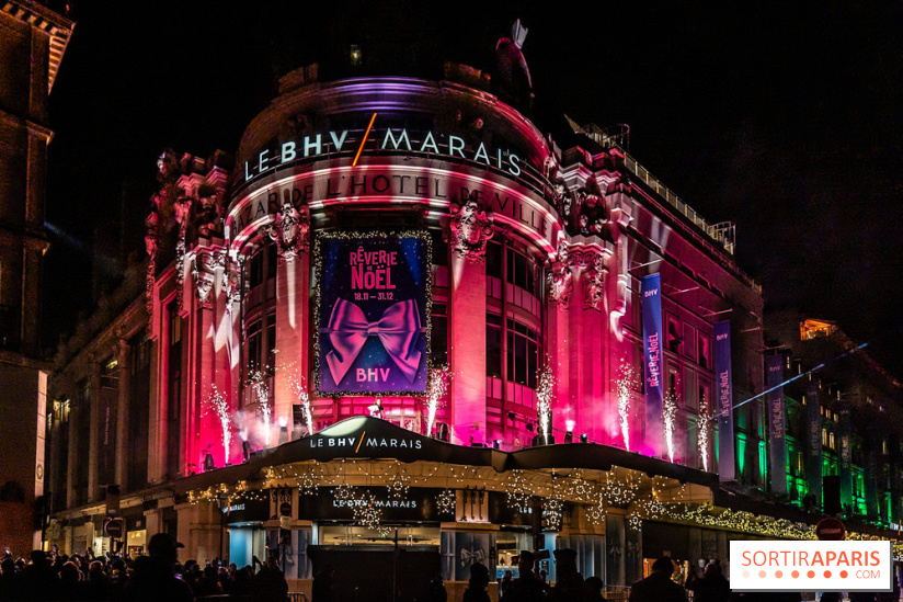 Inauguration des vitrines de Noël du BHV Marais à Paris 2025 avec Vincent Niclo et Vitaa - photos - A7C01471