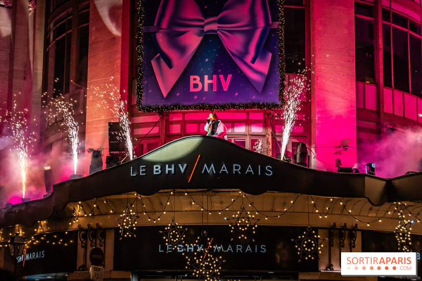 Inauguration des vitrines de Noël du BHV Marais à Paris 2025 avec Vincent Niclo et Vitaa - photos - A7C01487
