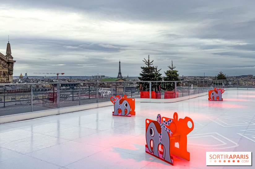 Noël 2025 aux Galeries Lafayette Haussmann : une patinoire éphémère sur les toits de Paris