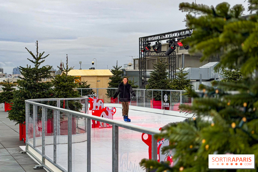 Noël 2025 aux Galeries Lafayette Haussmann : une patinoire éphémère sur les toits de Paris