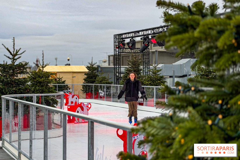 Noël 2025 aux Galeries Lafayette Haussmann : une patinoire éphémère sur les toits de Paris