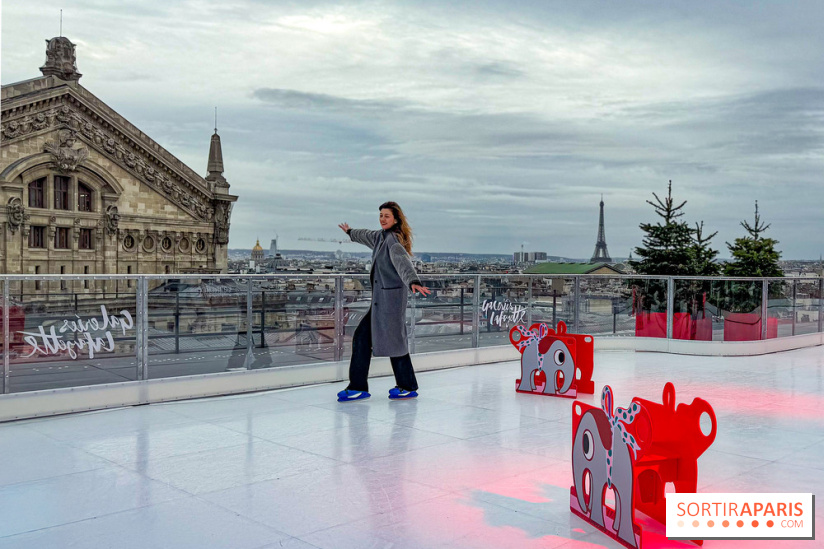 Noël 2025 aux Galeries Lafayette Haussmann : une patinoire éphémère sur les toits de Paris