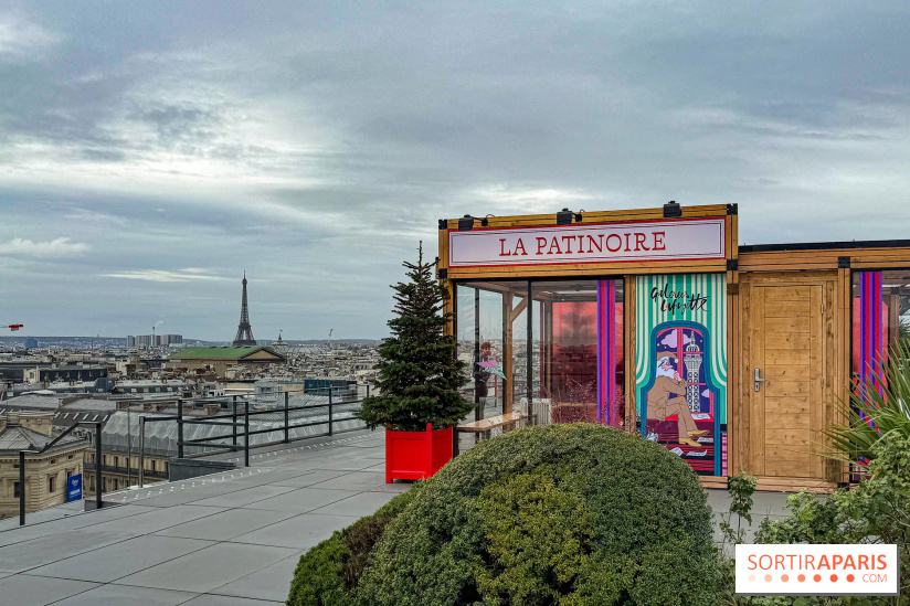 Noël 2025 aux Galeries Lafayette Haussmann : une patinoire éphémère sur les toits de Paris