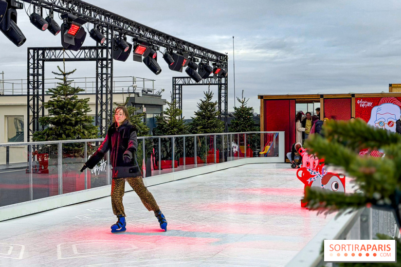 Noël 2025 aux Galeries Lafayette Haussmann : une patinoire éphémère sur les toits de Paris