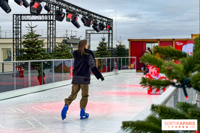 Noël 2025 aux Galeries Lafayette Haussmann : une patinoire éphémère sur les toits de Paris