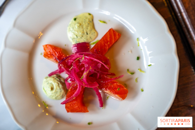 Le petit bouillon de la gare à Asnières-sur-Seine - photos - gravlax de truite
