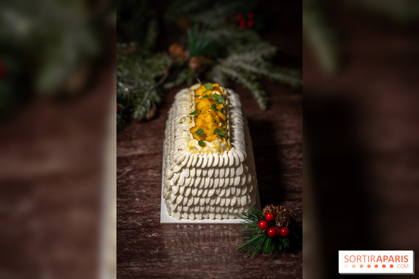 Bûche de Noël Paris-Brest pistache et tropicale de Nour Kandler - Lalla Coffee - A7C02393