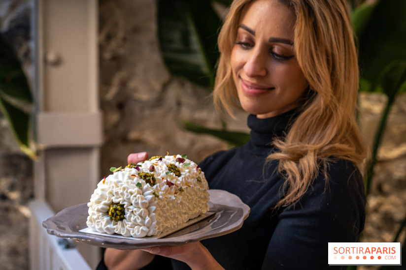 Bûche de Noël Paris-Brest pistache et tropicale de Nour Kandler - Lalla Coffee - A7C02406