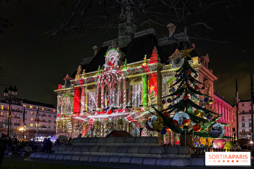 Noël 2025 à Levallois-Perret (92) : spectacle son & lumière gratuit sur l'Hôtel de Ville  - IMG 5425