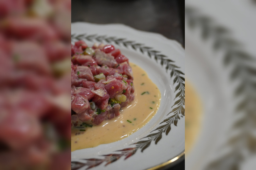 Tartare de thon du restaurant Madie, restaurant français près de la Madeleine