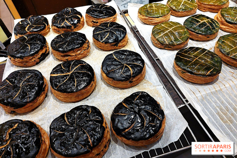 Aki Boulangerie : nos photos de sa galette des rois au sésame noir - Galette Aki Boulangerie 4