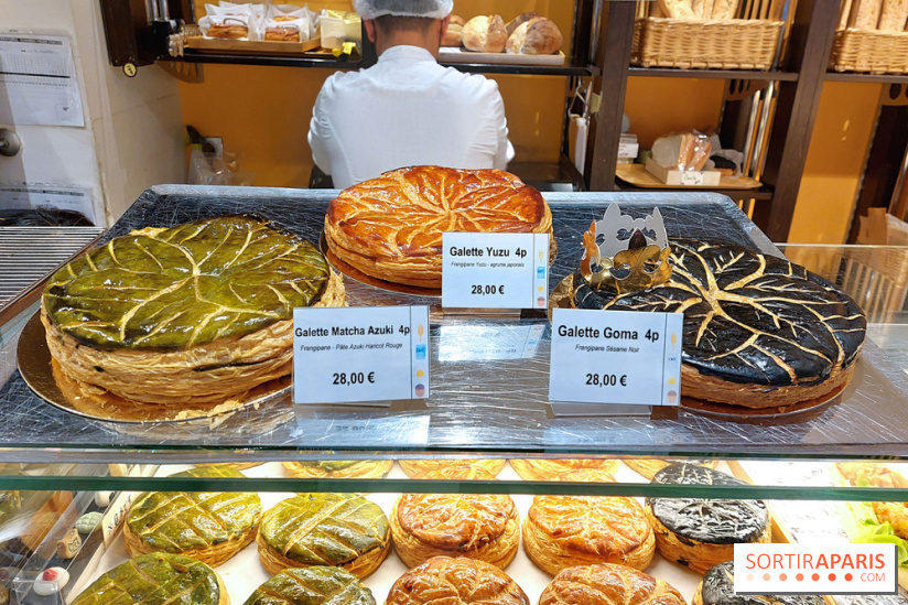 Aki Boulangerie : nos photos de sa galette des rois au sésame noir - Galette Aki Boulangerie 5