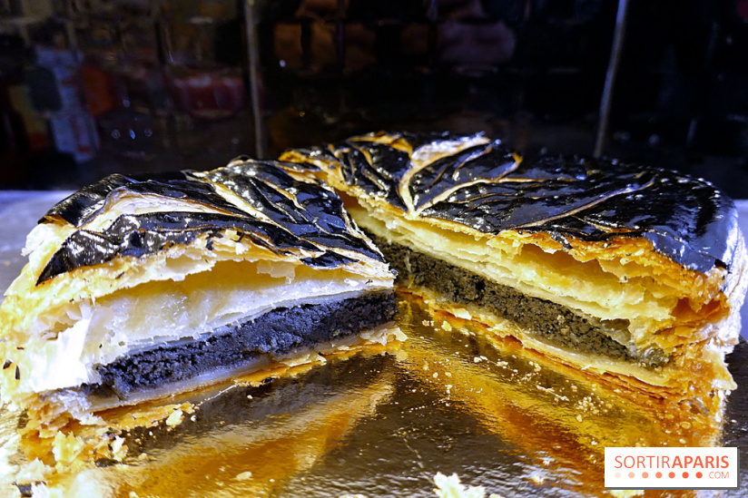Aki Boulangerie : nos photos de sa galette des rois au sésame noir - Galette Aki Boulangerie 6
