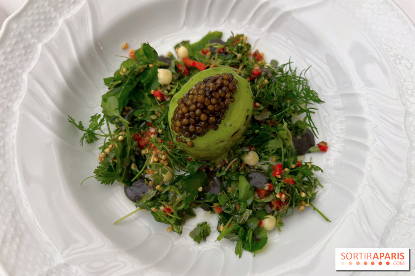 La Véranda, La Réserve Hôtel & Spa - Saumon brulé, taboulé, caviar 