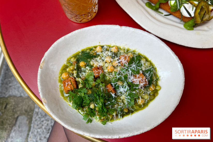 Chez Carrie - Pois chiche, fregola sarda, bouillon, pistou