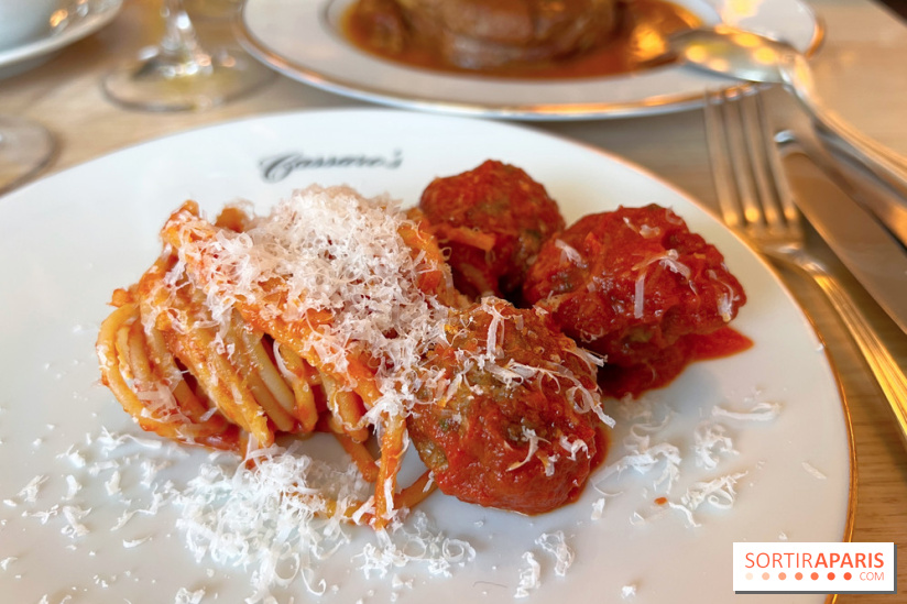 Cassaro's - Spaghetti meatballs