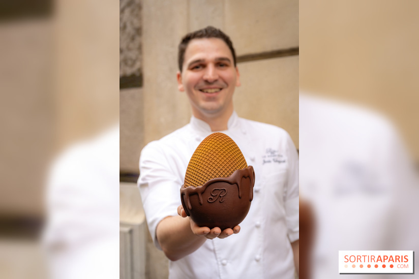 L'oeuf de Pâques gaufrette et chocolats du Ritz Paris le Comptoir