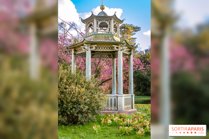 Le Parc de Bagatelle au printemps, cerisier, tulipes et jonquilles - photos