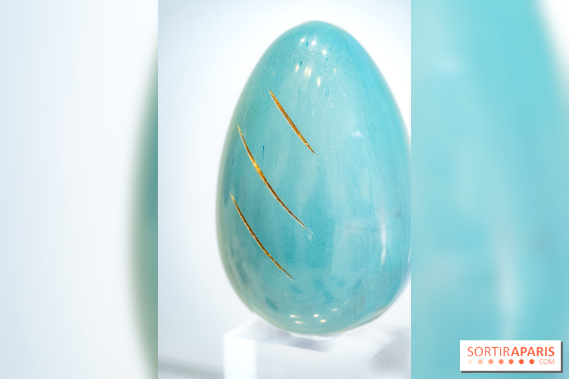 Oeufs et chocolats de Pâques de Jade Génin 2026 spécial renaissance des femmes - photos - bleu