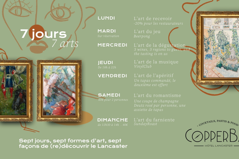Rentrée gourmande et culturelle : le Lancaster dévoile son dîner des producteurs et "7 jours, 7 arts"