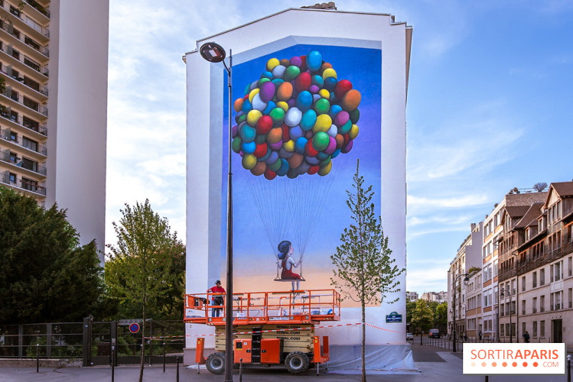 Seth et sa nouvelle fresque street-art XXL  Paris 13e - photos - A7200152