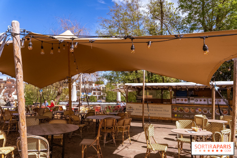 La terrasse du Moulin de Nemours, la guinguette estivale en bord de Loing 77