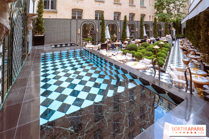 La terrasse jardin du Sax Hotel avec piscine - les photos
