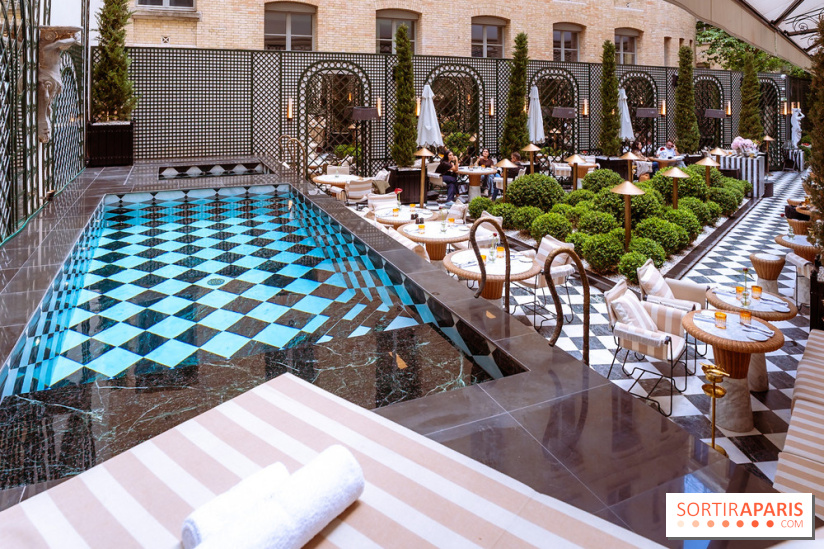 La terrasse jardin du Sax Hotel avec piscine - les photos