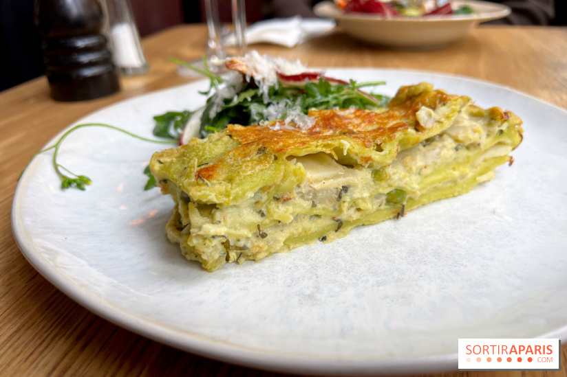 Chez Clo - Lasagnes artichaut, petit pois, ricotta
