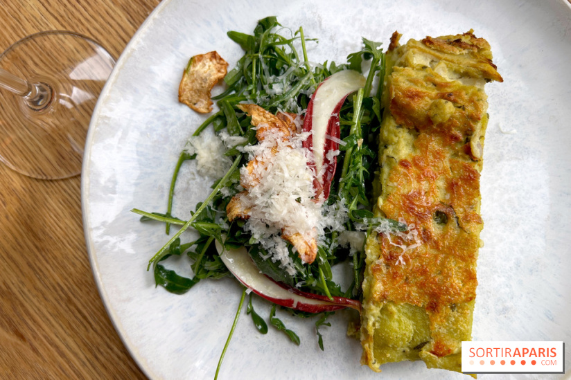 Chez Clo - Lasagnes artichaut, petit pois, ricotta