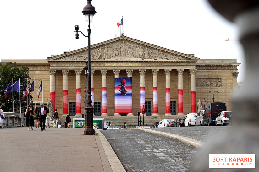 Seth habille la colonnade de l’Assemblée nationale - nos photos