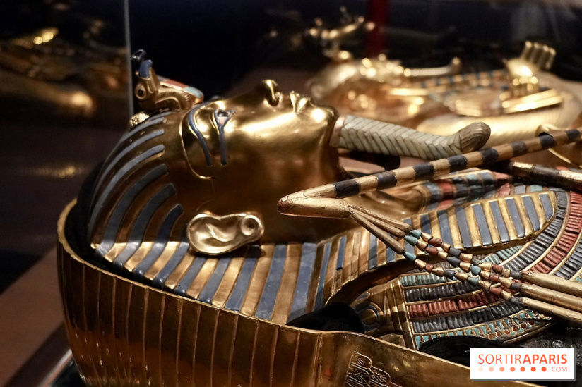 Détail du sarcophage de Toutânkhamon - Toutankhamon : son tombeau et ses trésors