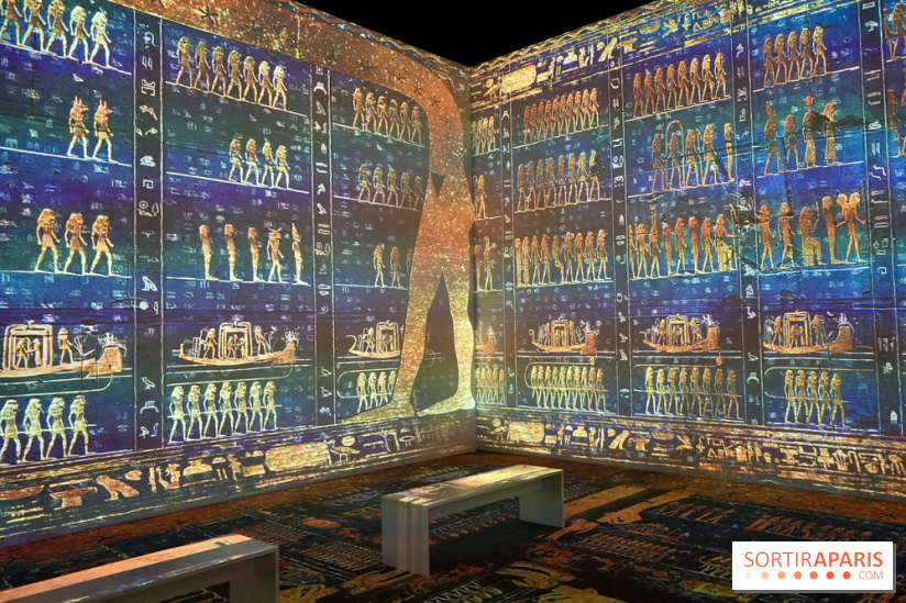 La chambre immersive aux hiéroglyphes de Toutânkhamon - Toutankhamon : son tombeau et ses trésors
