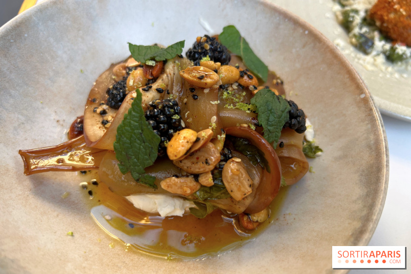 Niní Restaurant - Aubergine marinée, mûres, labneh