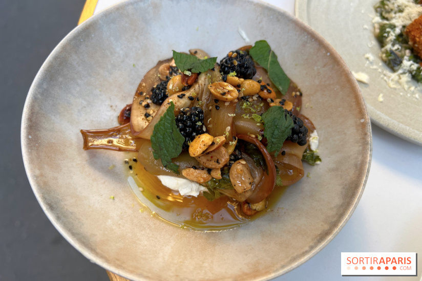 Niní Restaurant - Aubergine marinée, mûres, labneh