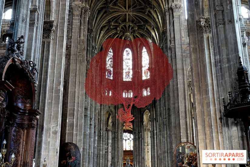 Lydie Arickx : nos photos de son installation à l'église Saint-Eustache