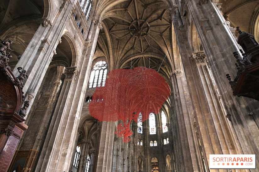 Lydie Arickx : nos photos de son installation à l'église Saint-Eustache