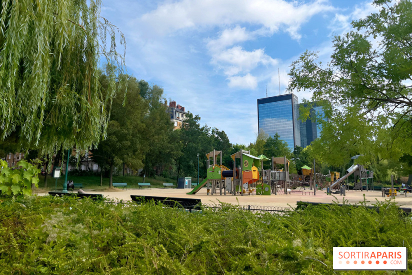Le square Séverine, grand espace vert du 20e arrondissement