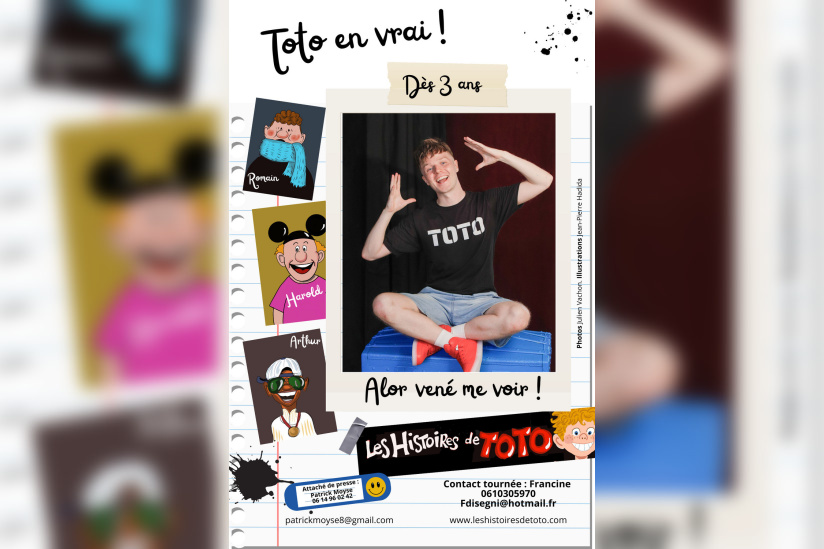Toto "en vrai" avec le spectacle "Les histoires de Toto" à la Scène Montparnasse