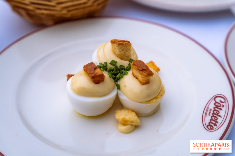Côtelette : le bistrot en rooftop du Printemps Haussmann - , oeufs mayo