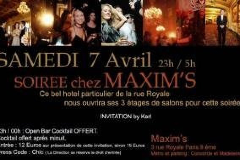Soirée chez MAXIM's