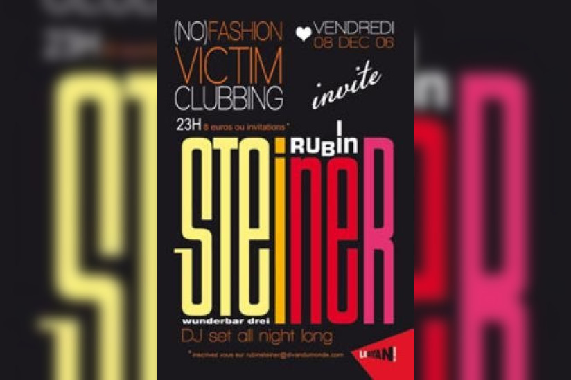 (no) FASHION VICTIM CLUBBING RUBIN STEINER (Dj set)